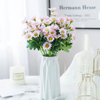 Buquê de Margaridas de Seda Artificial com 21 Cabeças para Decoração de Casa, Casamento, Produtos Domésticos — foto 5