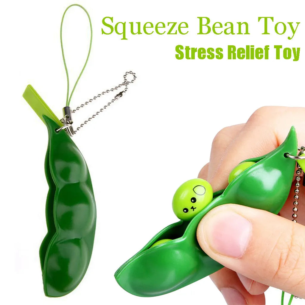 5 pçs pacote de brinquedos fidget portachiavi descompressão edamame brinquedos mole squeeze - 3 unidades — foto 6