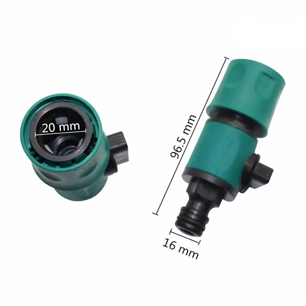 16mm mangueira de jardim tubo em linha torneira válvula de desligamento montagem rega agricultura irrigação — foto 2