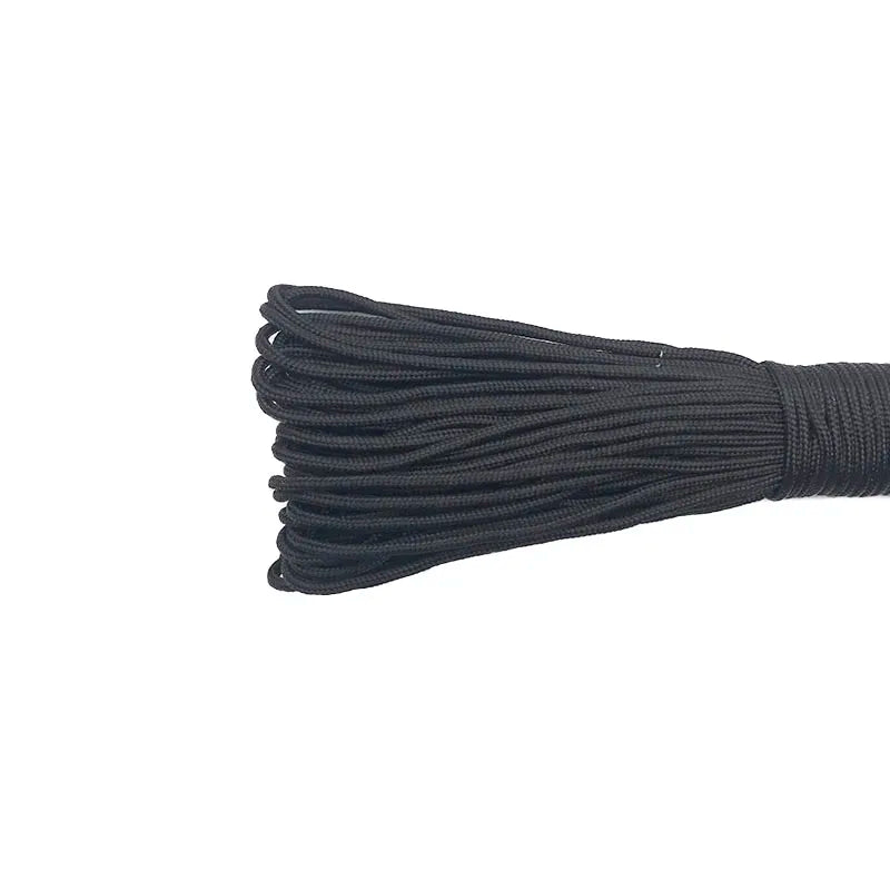 Cordão paracord de poliéster 2 mm, preto, 8 m — foto 1