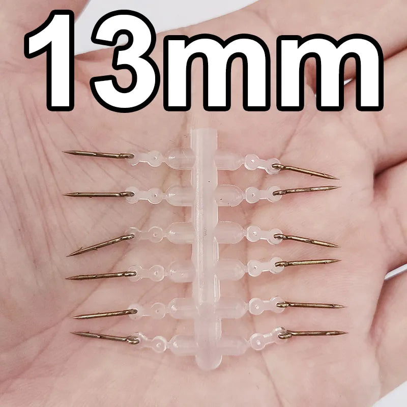 12pçs isca de metal, acessórios de pesca de carpa, isca de picada, pino com borracha transparente - 10mm — foto 6