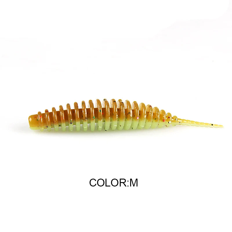 Isca Artificial de Pesca Worm Bait com Cheiro de Peixe Tanta para Pesca de Carpa e Robalo em PVA - M 49mm20pcs — foto 2