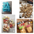 Vida saco plástico transparente para doces biscoito pão comida feijão de chocolate claro superior aberto — foto 1
