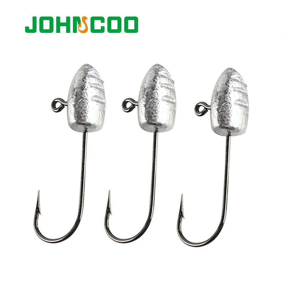 Conjunto de 10 Anzóis Cabeça de Jig para Isca Macia 3g — foto 1