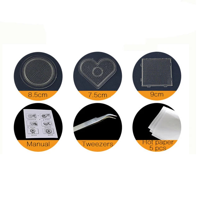 Preto + branco 2.6mm hama contas 72 cores para escolher crianças educação diy brinquedos engomar garantia — foto 1