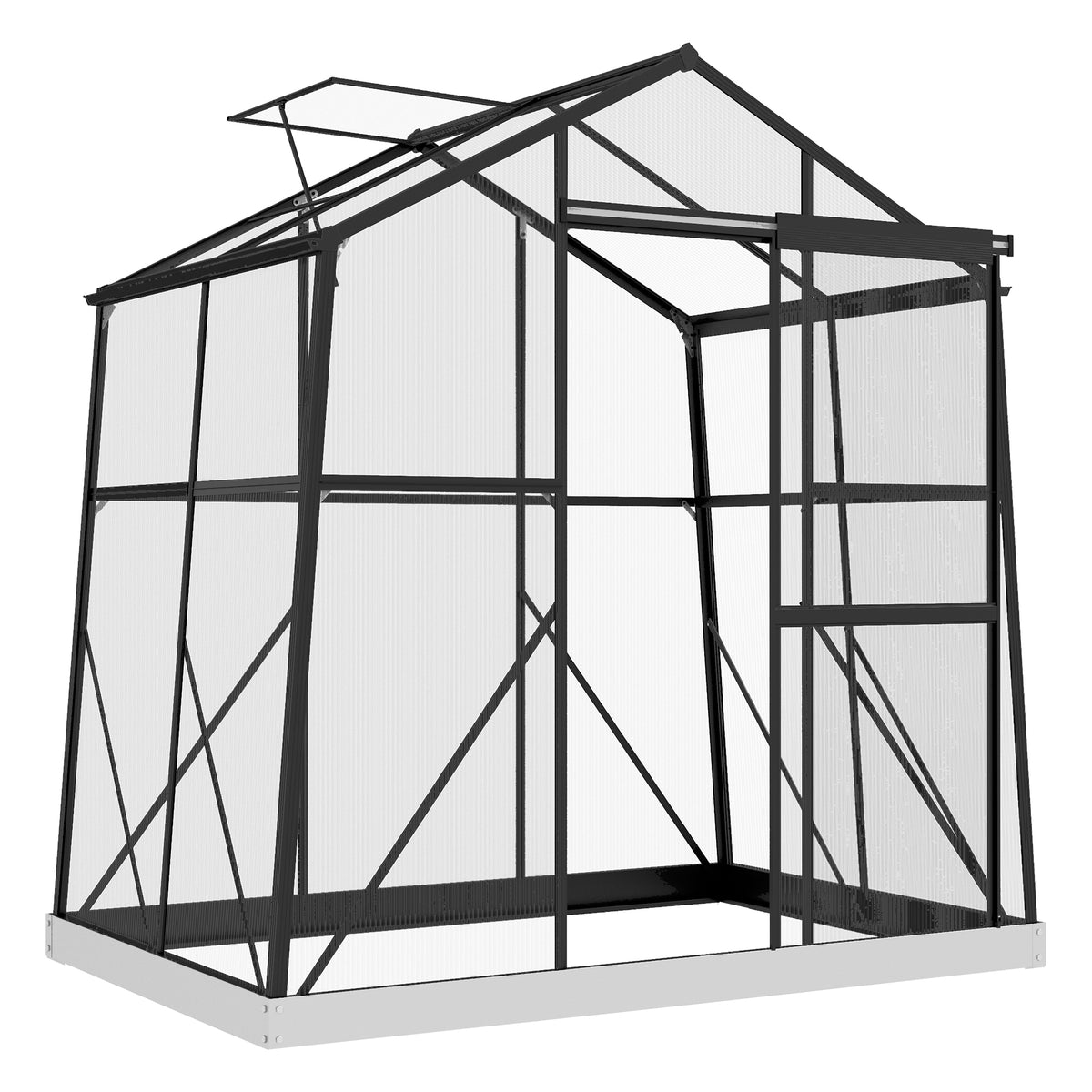 Estufa Cama Fria Resistente às Intempéries 192x131x203 cm Preto — foto 1