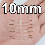 12pçs isca de metal, acessórios de pesca de carpa, isca de picada, pino com borracha transparente — foto 2