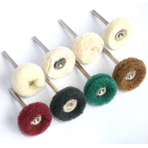 1 cabeça de lixamento de feltro de lã roda de polimento abrasivo 2.35/3mm - Mix 8 unidades com 2.35mm shank — foto 2