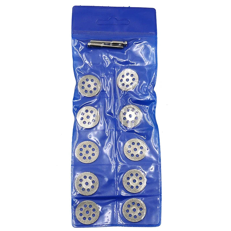 10 pçs 22mm mini afiado diamante cortar ferramenta rotativa discos de disco de corte ferramentas - Com furos — foto 1