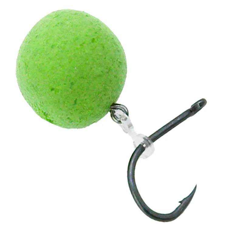 12pçs isca de metal, acessórios de pesca de carpa, isca de picada, pino com borracha transparente — foto 4