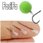 12pçs isca de metal, acessórios de pesca de carpa, isca de picada, pino com borracha transparente — foto 1