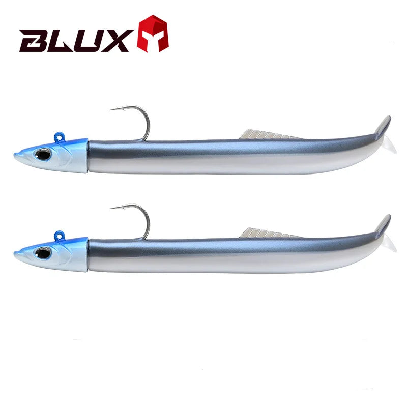 Flash Sand Eel Soft Fishing Lure, Tail Jig, Gancho de cabeça, Minnow Isca Artificial — foto 1