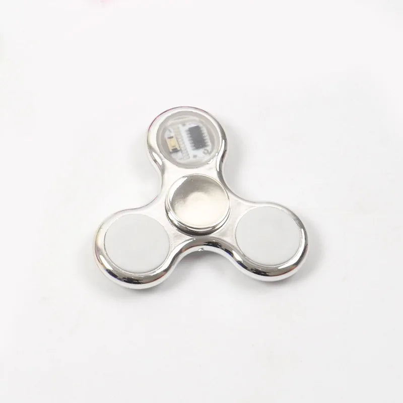 6 cores criativo led luz luminosa fidget spinner muda mão spinner golw no escuro alívio do estresse — foto 1