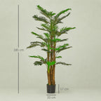 Palmeira Artificial Decorativa 185 cm com Vaso para Interior - Verde — foto 2