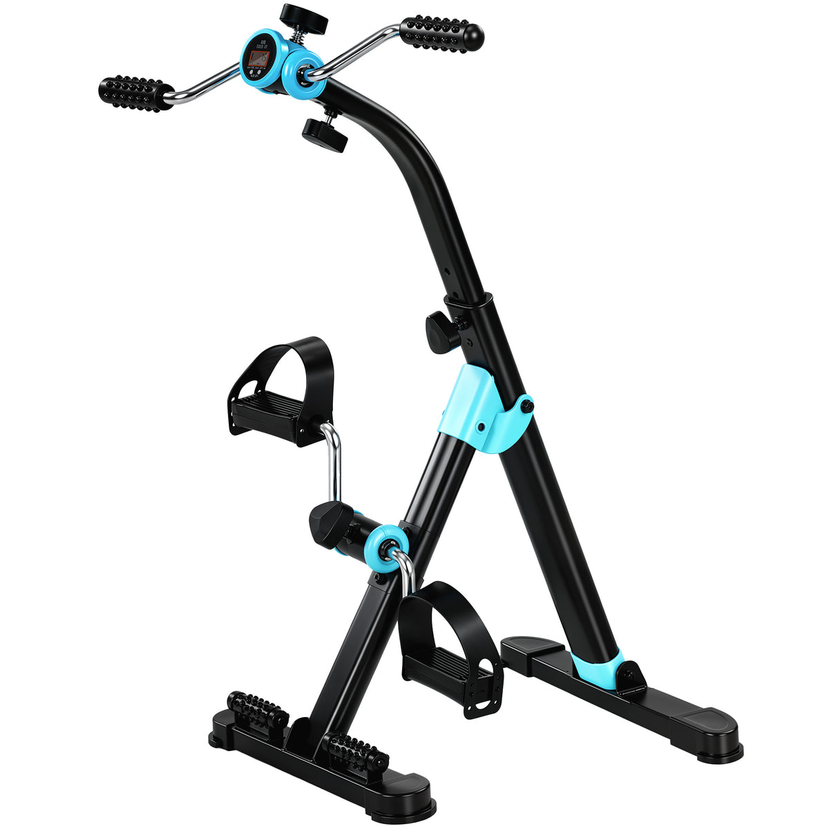 Pedaleira de Reabilitação Dobrável com Ecrã LCD e Rolos de Massagem — foto 1