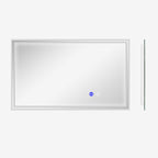 Espelho de Banheiro Retangular com LED Luminoso Horizontal ou Vertical 100x60 cm — foto 1