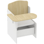 Mesa e Cadeira para Crianças com Cesto de Arrumação Conjunto de Mesa de Atividades 2 em 1 para Desenho Leitura e Brincadeiras Branco — imagem 9