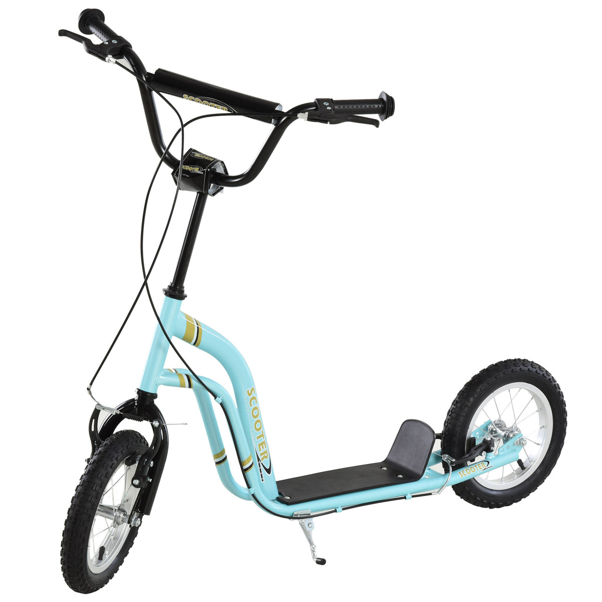 Trotinete para Crianças de 5-12 Anos 2 Rodas Trotinete Infantil com Altura Ajustável 120x58x85-95 cm Azul — foto 1