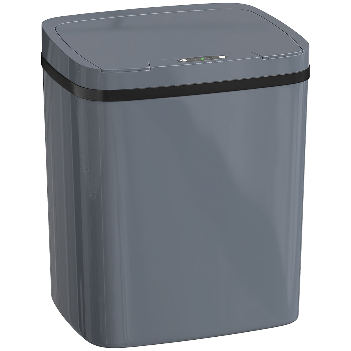 Lixeira com Sensor 15 L Lixeira Automática com Dois Modos de Abertura para Escritório Cozinhas 27,6x21,4x33,5 cm Cinza — foto 1