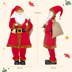 Papai Noel 120 cm Figura com Cabeça e Braços Móveis, Sino e Saco, Sensor de Som e Toque — foto 2