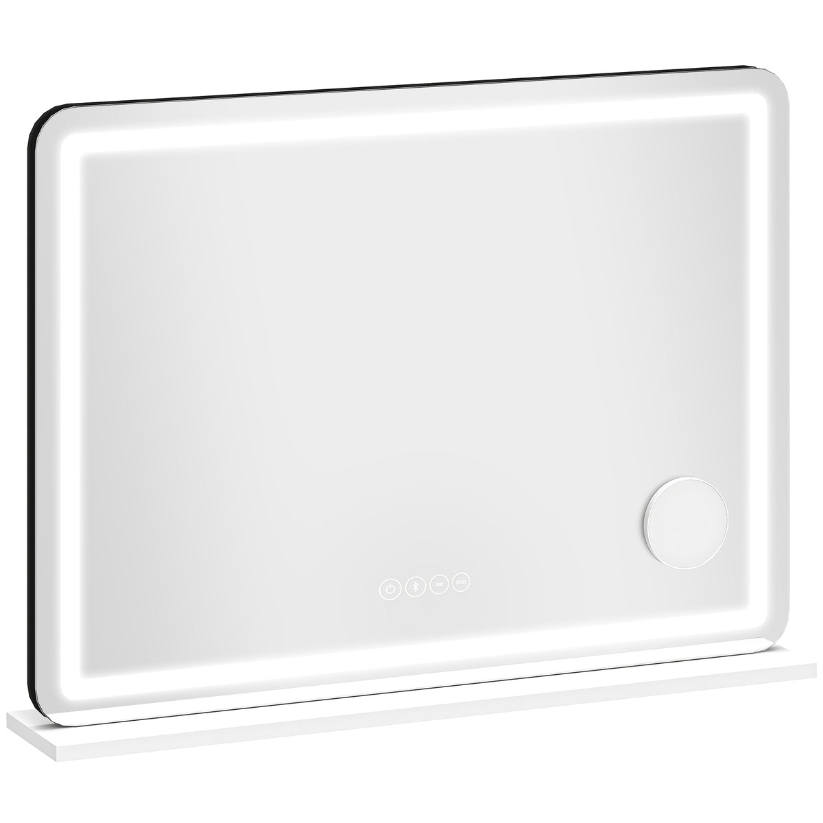 Espelho de Maquiagem Iluminado 80x60 cm Espelho Penteadeira LED Regulável Luz RGB 3 Temperaturas de Cor Branco — foto 1