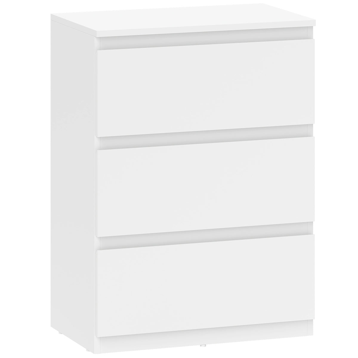 Cómoda com 3 Gavetas Móvel de Armazenamento Moderno para o Quarto Branco — foto 1