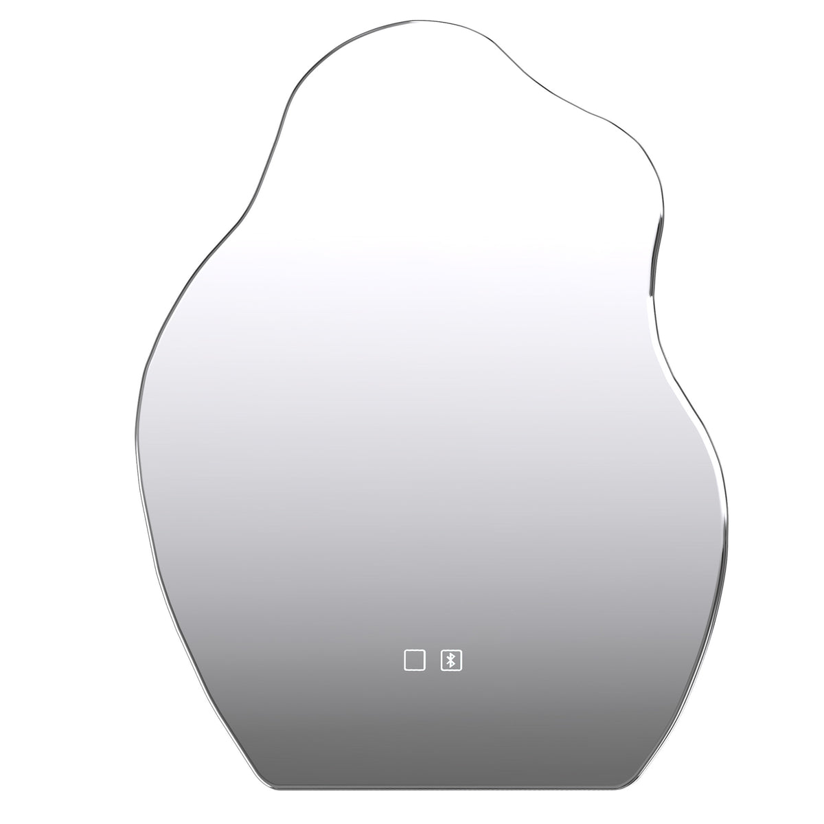 Espelho de Banheiro com Luzes LED 3 Cores, Irregular, 80x60cm, Bluetooth, Antiembaçamento, Interruptor Touch — foto 1