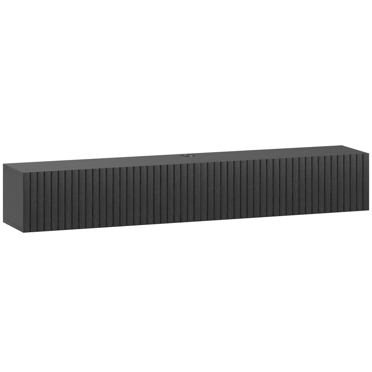 Móvel de TV Suspenso 140 cm para Televisores até 182,88 cm 2 Portas Basculantes 140x25x22 cm Preto — foto 1