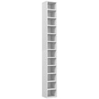 Armazenamento para CD e DVD com 12 Compartimentos Capacidade Máx. 204 CD 21x20x175 cm Branco — foto 1