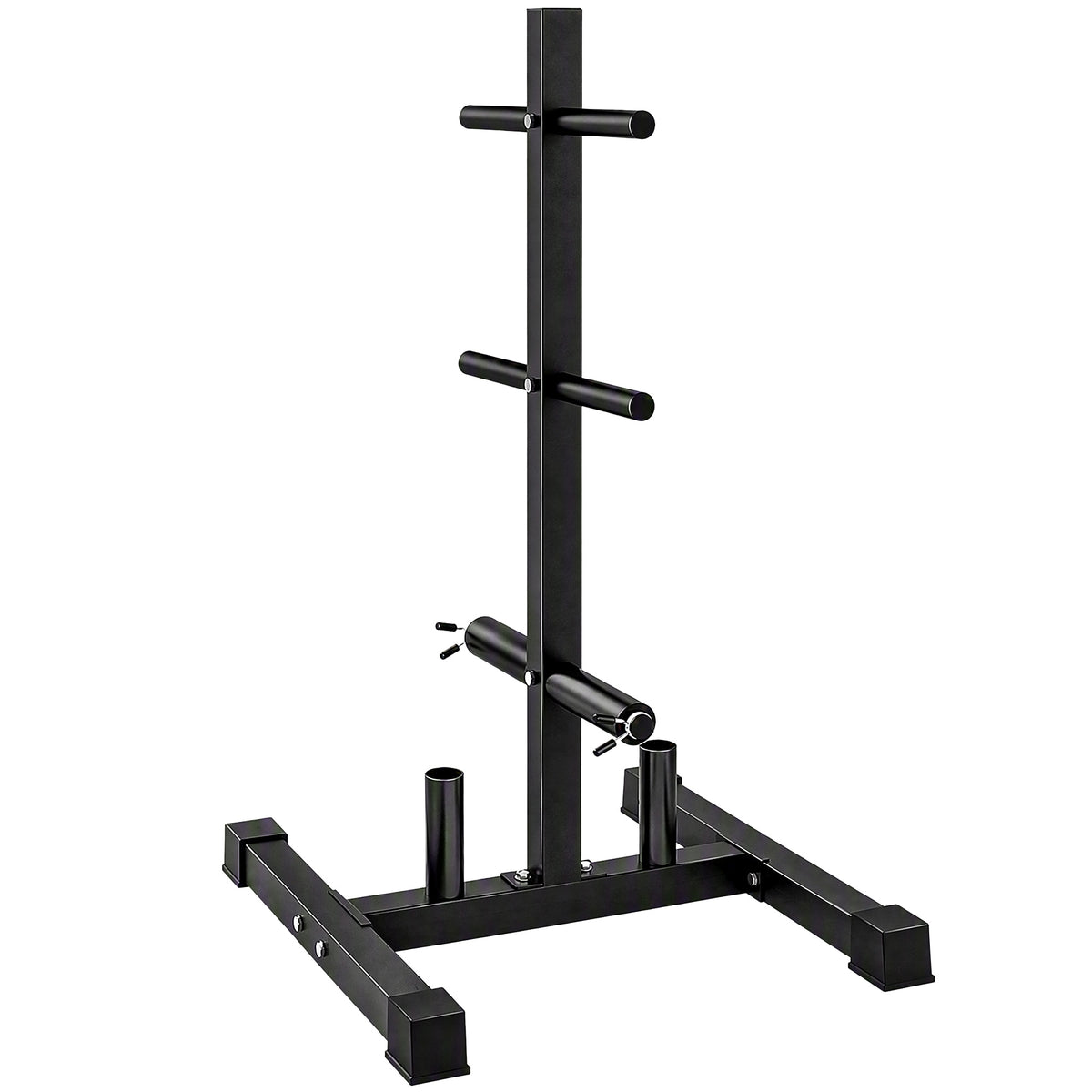 Suporte para Anilhas, Carga 300 kg, para Discos de 25 e 50 mm, com 2 Suportes para Barra, para Ginásio em Casa, Preto — foto 1