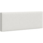 Cabeceira montada na parede para cama acolchoada, 160 x 10 x 60 cm, revestimento em tecido, Creme branco — foto 1