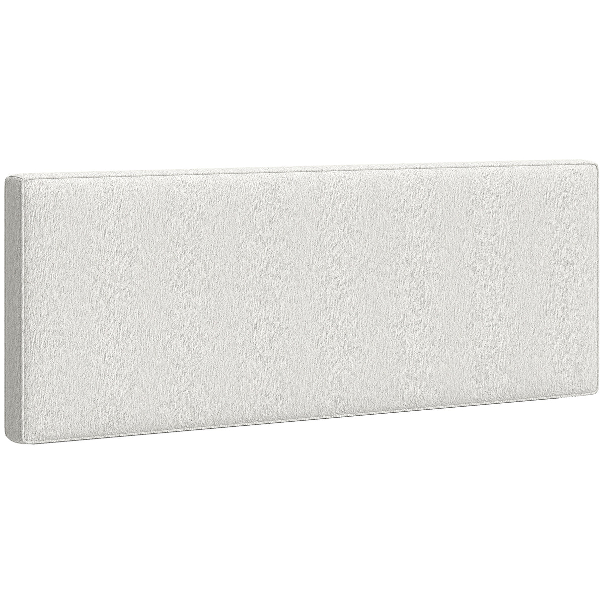 Cabeceira montada na parede para cama acolchoada, 160 x 10 x 60 cm, revestimento em tecido, Creme branco — foto 1