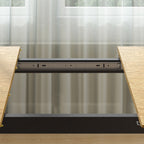 Mesa de Jantar Extensível Retangular para 6 a 8 Pessoas Mesa de Cozinha 160-200 cm com Prateleira Castanho — imagem 6