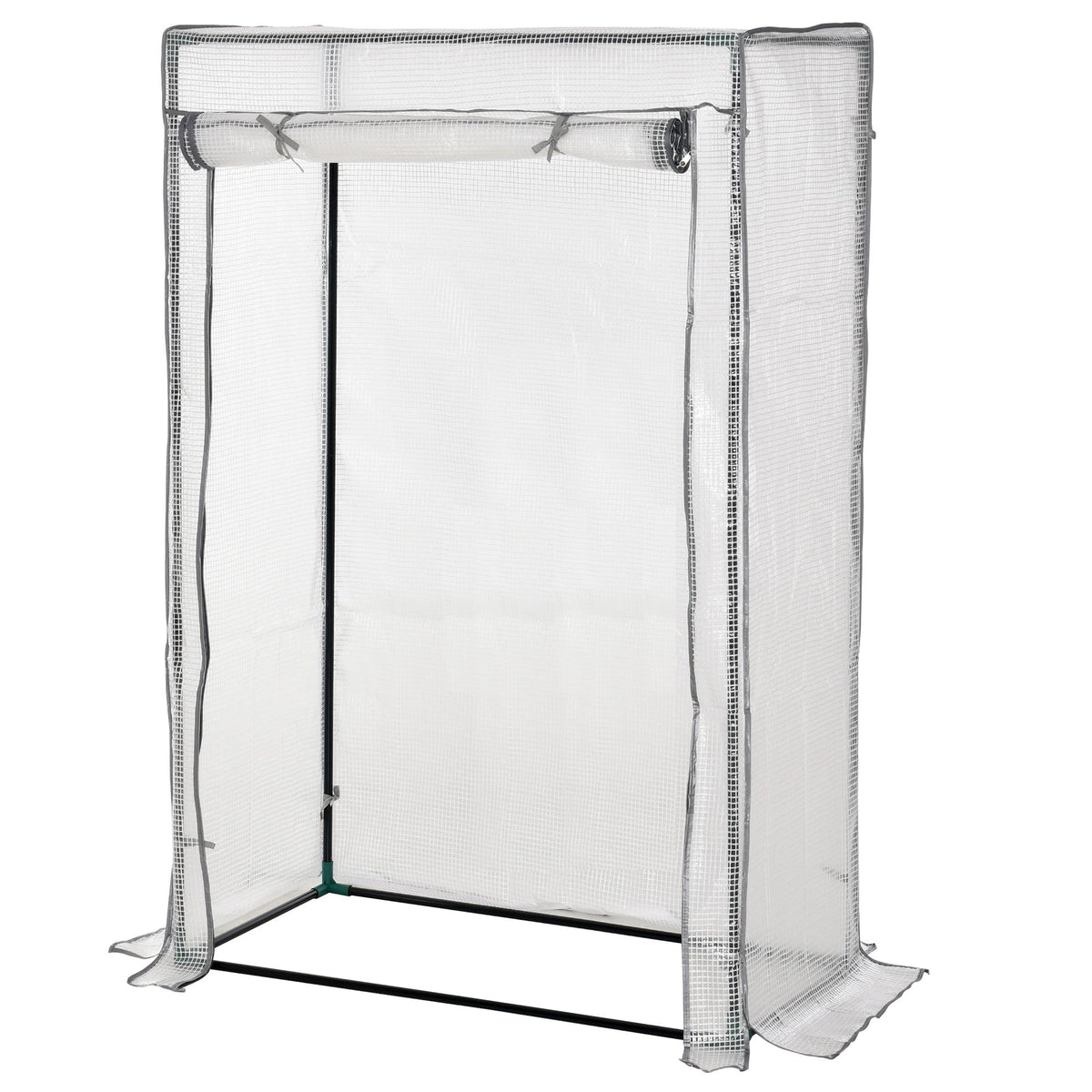 Estufa de Jardim Compacta 100x50x150 cm Pe Transparente Estrutura em Aço Porta com Zíper Enrolável — foto 1