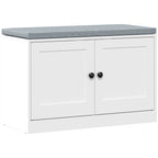 Banco Sapateira com Almofada Acolchoada, 80x35.5x52.5 cm, Branco — foto 1