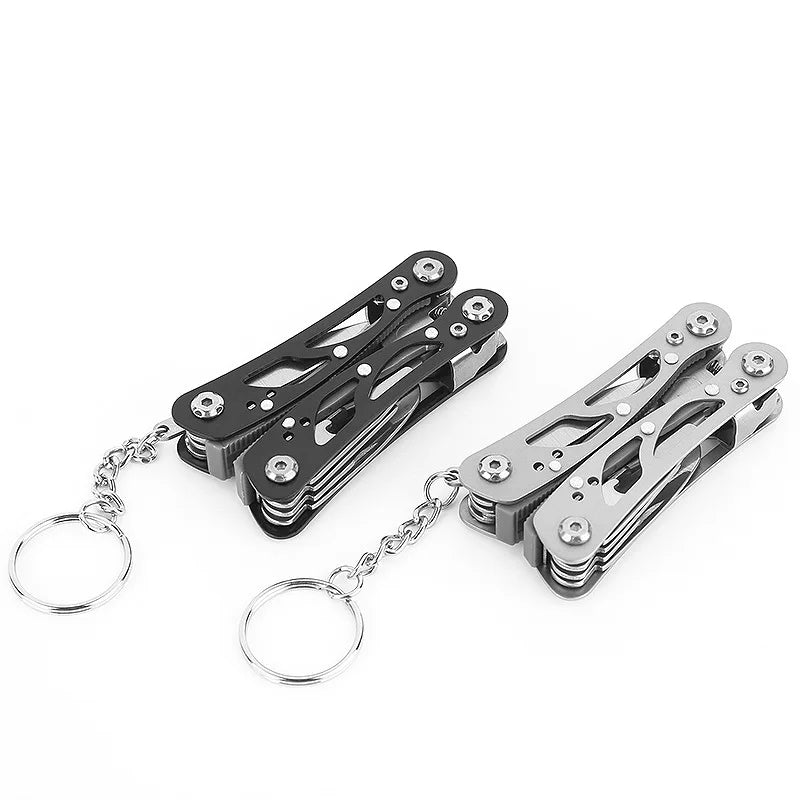 Alicate multifunções dobrável em aço inoxidável preto, 7 cm fechado — foto 4