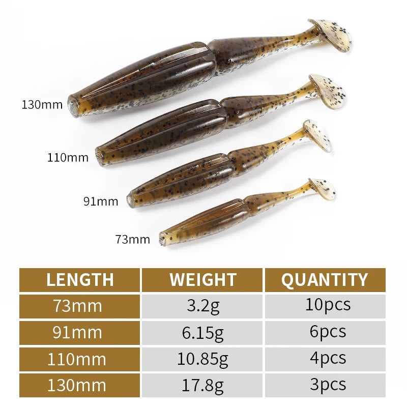 Isca macia de pesca de 73 mm, 10 unidades — foto 3