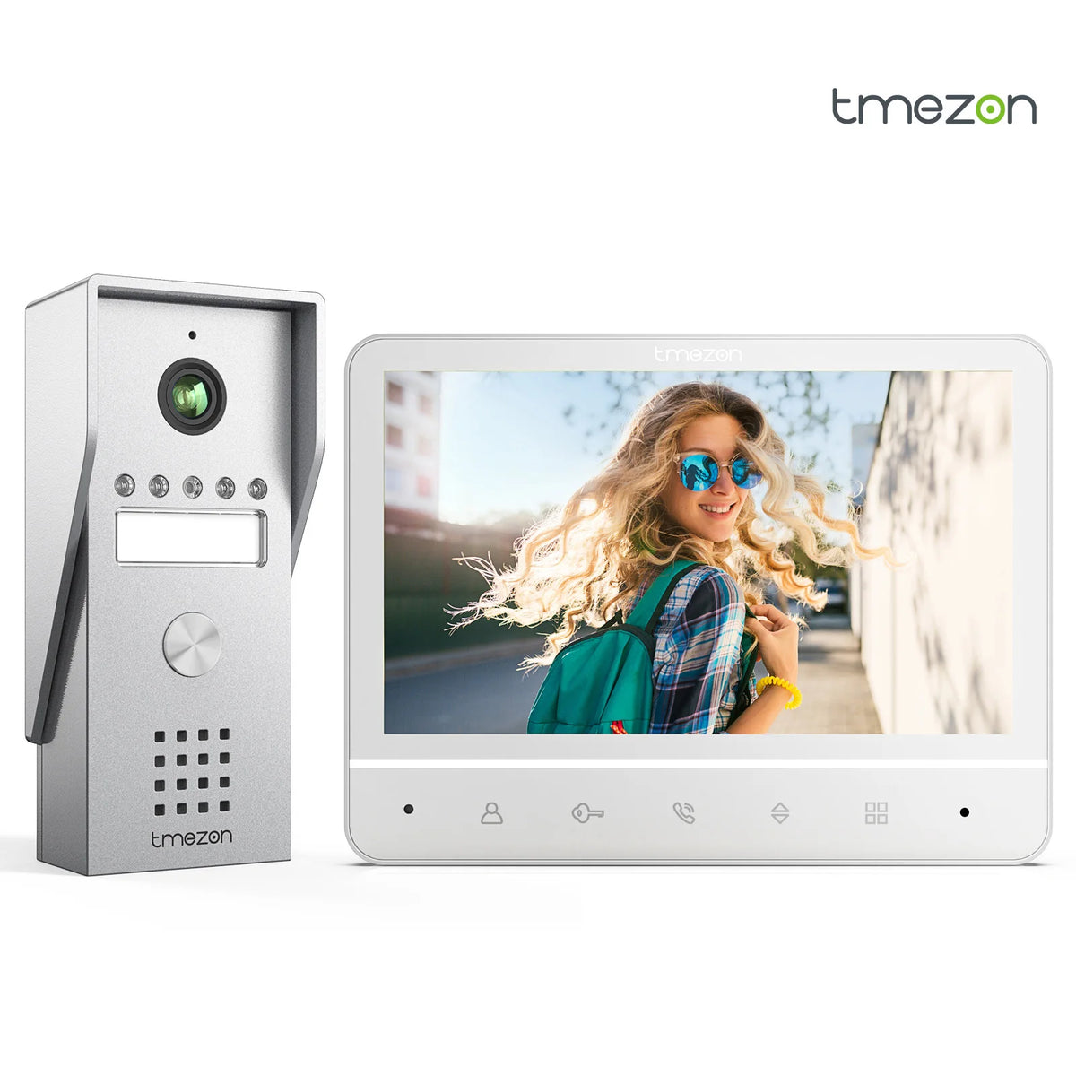 4-Wire Video Doorphone com campainha, Doorphone com câmara, 7 Color Display, 120 ° Wide View câmara — foto 1