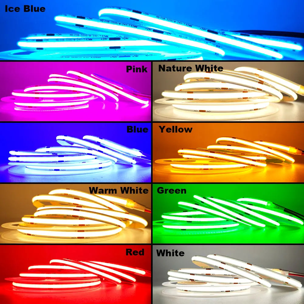 Fita LED COB Flexível 24V 400 LEDs/m 5mm Branco Natural 4000K 0.5m — foto 7