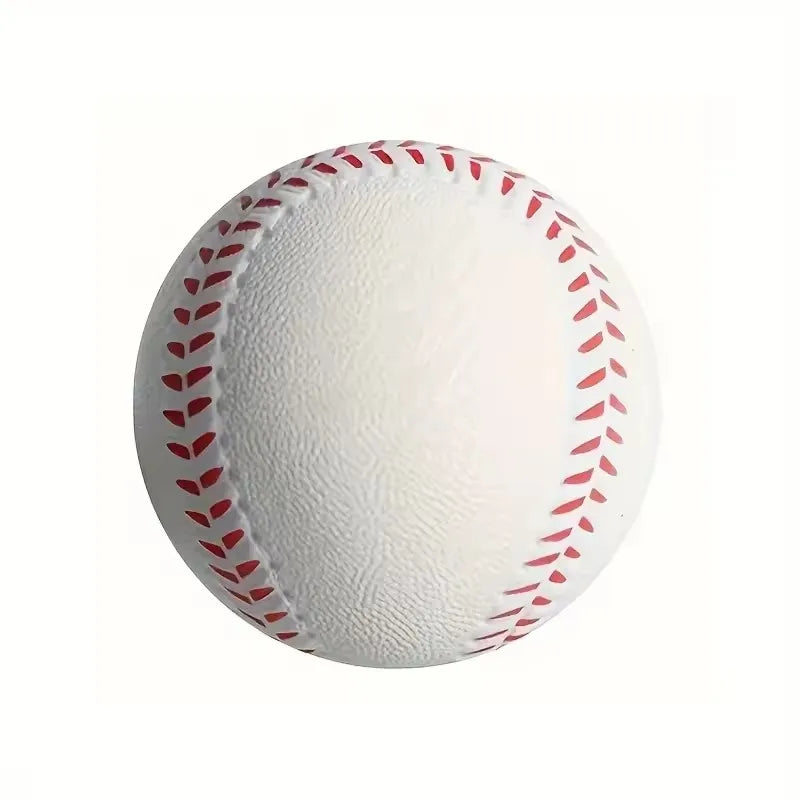 Bola de basebol de treino em PU, 7 cm, branca — foto 1