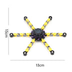 Brinquedo anti-stress fidget spinner em corrente deformável, amarelo — foto 7