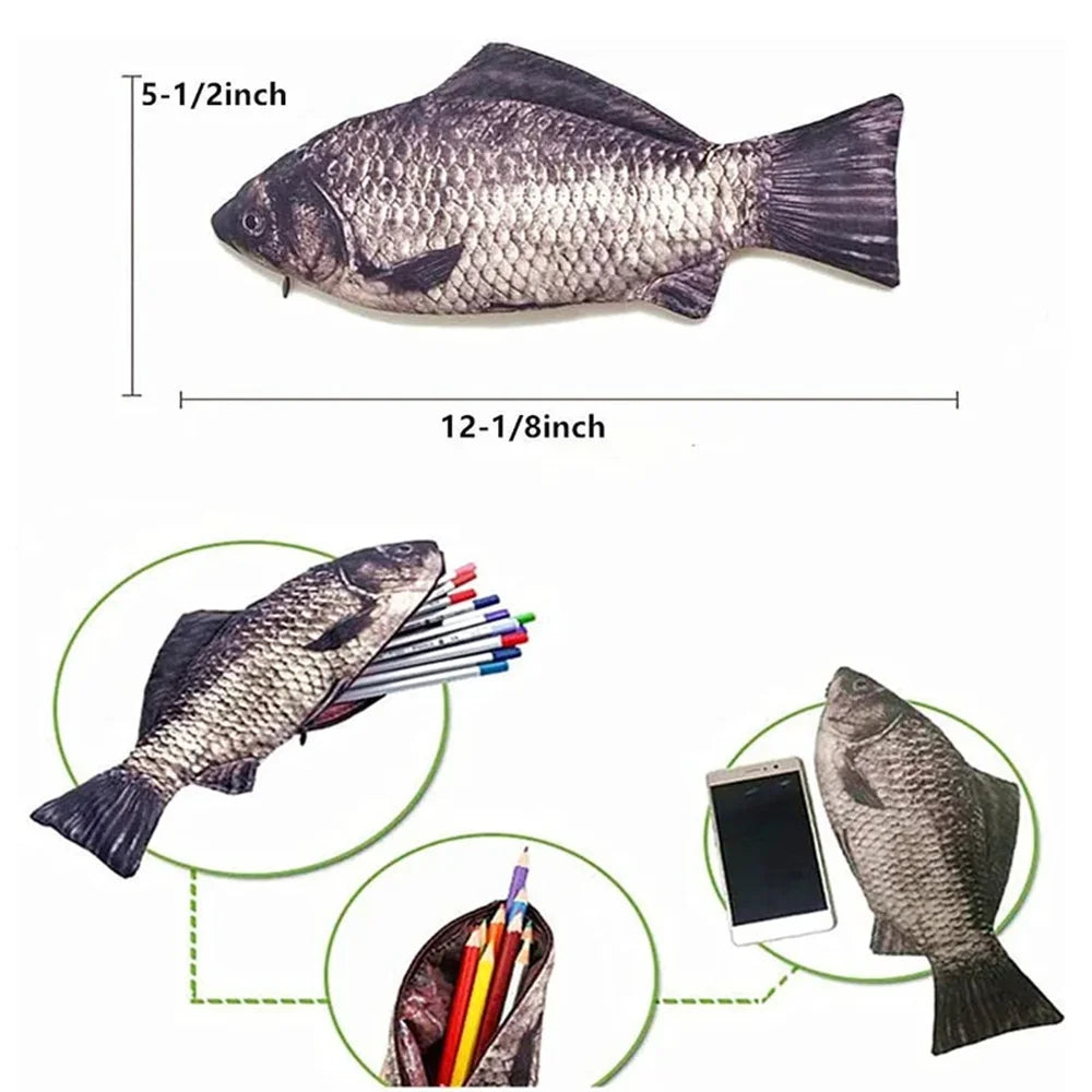 Estojo de lápis em forma de peixe, bolsa de caneta de peixe, bolsa de moedas, estojo de lápis engraçado — foto 5