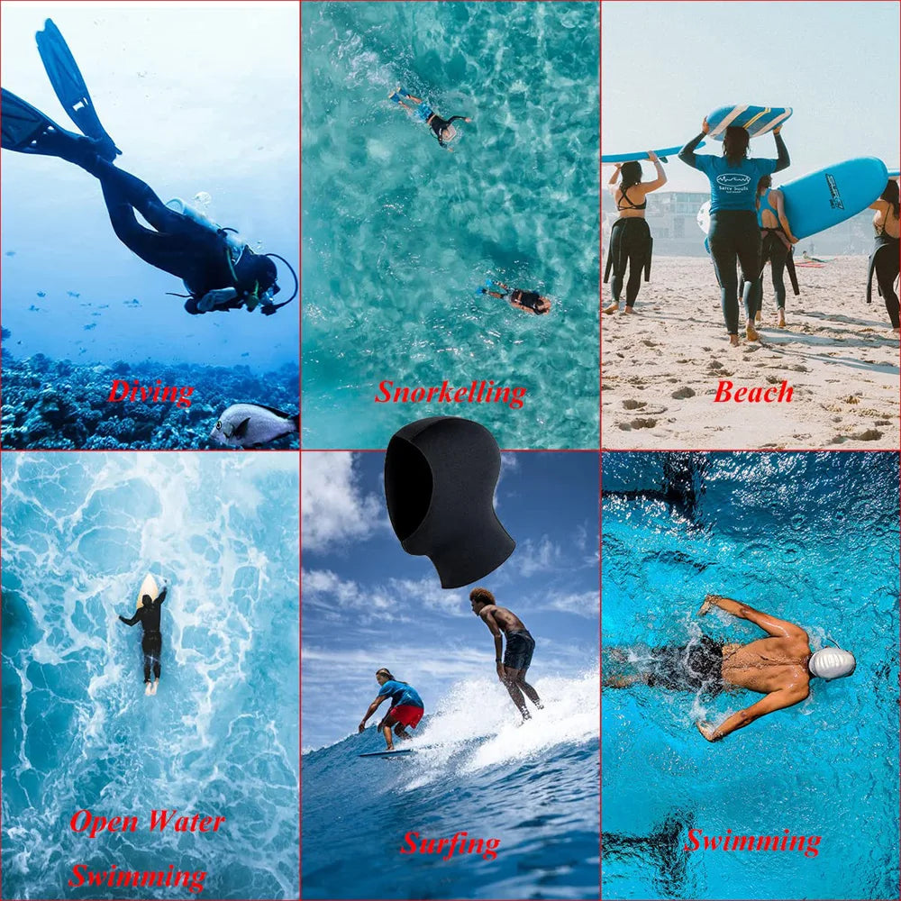 Capuz de mergulho em neoprene de 3 mm, tamanho S/M — foto 8