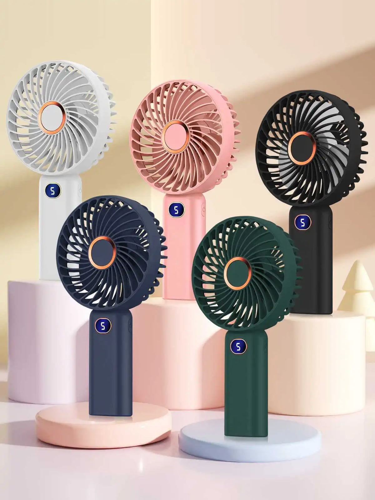 Ventilador portátil recarregável USB com 5 velocidades — foto 2