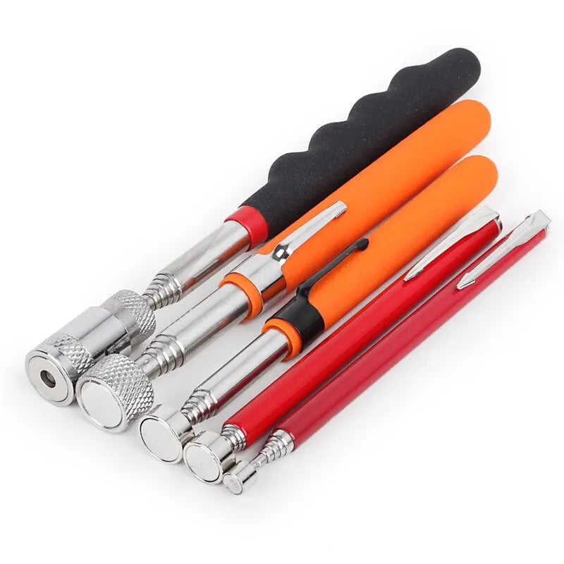 8 Pound Magnetic Retrátil Pickup Laranja Sucção Ferro Rod Portátil Multifuncional Extrator Pen Clip — foto 1