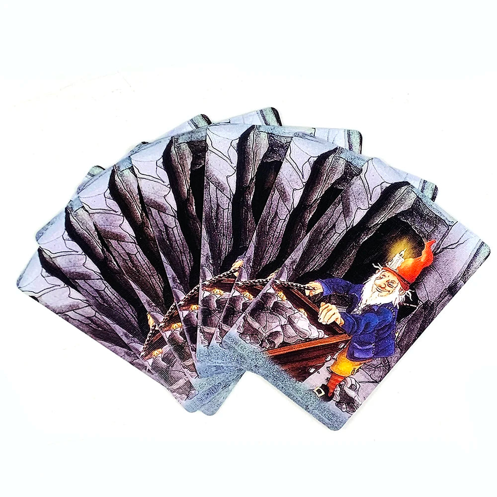 Cartas de jogo de tabuleiro jogos de mesa versão em inglês jogos de cartas anão mina de ouro escavação — foto 4