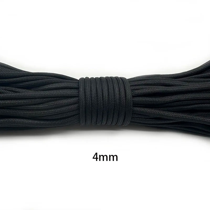 1mm/2mm/3mm/4mm/5mm de diâmetro paracord pára-quedas corda escalada acampamento sobrevivência engrenagem — foto 5