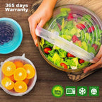 Silicone Stretch Tampas para Cozinha Microondas Alimentos, Elastic Bowl Caps - Branco 6 unidades — foto 4