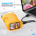 Microscópio de bolso digital infantil 200-1000X, amarelo — foto 3