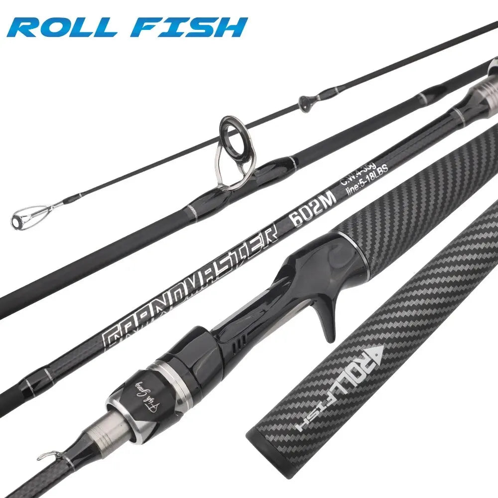 ROLLFISH-Power M Spinning Casting Varas De Pesca, Água doce e água salgada Carbono Lure Fishing Rod — foto 2
